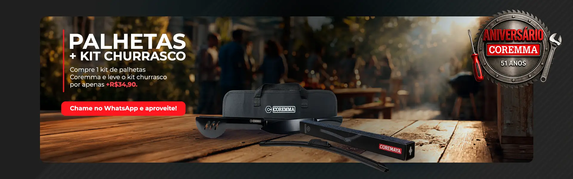 Palhetas + Kit Churrasco